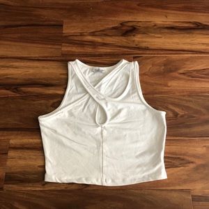 Bebe criss cross crop top